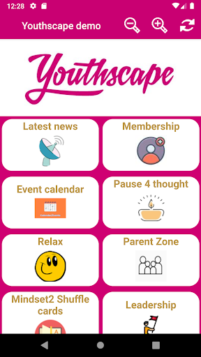 Android application Youthscape screenshort