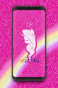 Cute Unicorn Glitter Wallpaperのおすすめ画像3