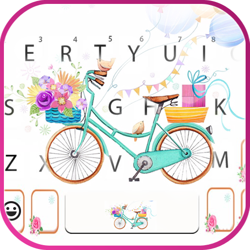 Flower Bicycle Keyboard Backgr logo