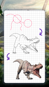 Captura de Pantalla 6 Cómo dibujar dinosaurios. Paso android