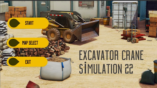 #1. Excavator Crane Simulation 22 (Android) By: Zaka Soft Games