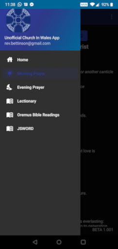 Android application A Church In Wales Prayer App screenshort
