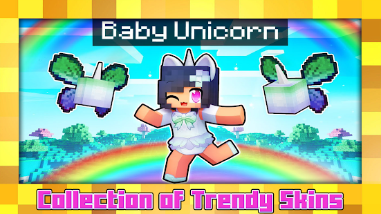 Unicorn skins - rainbow skin pack 1.6 APK screenshots 2
