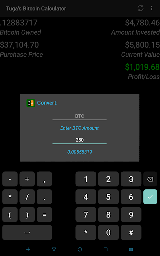 Tuga's Bitcoin Calculator 6