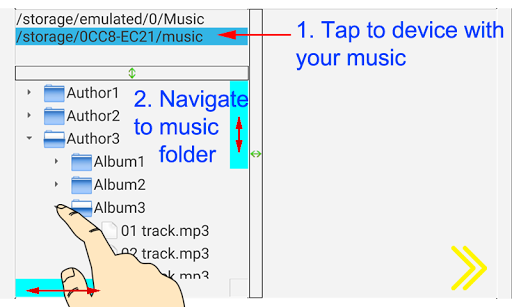 GVC 7090 GLA folder player VU- Screen 3