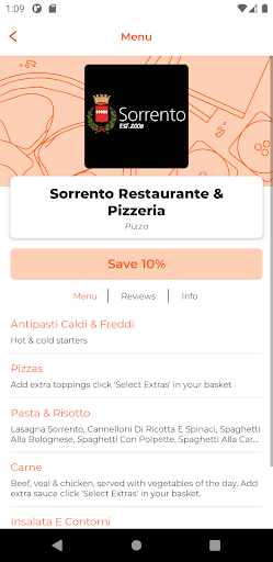 Sorrento Restaurant Screen 2