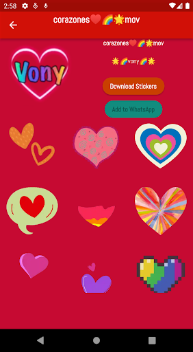 Stickers de Corazones