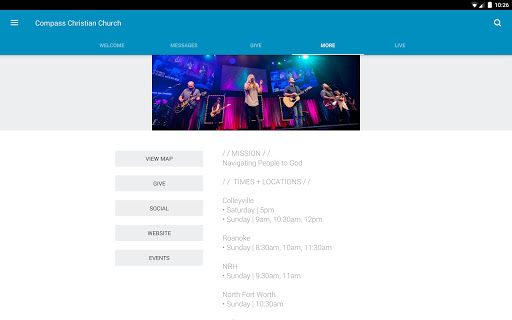 Screenshot of Compass Christian Church