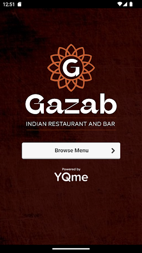 Android application Gazab Indian Restaurant screenshort