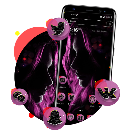 Dark Girl Launcher Theme Logo