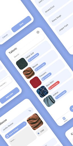 Android application Tailoric: Measurement Records screenshort