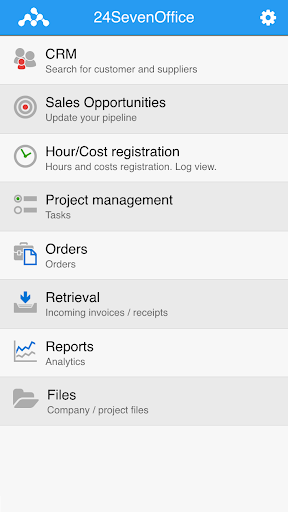 Android application 24SevenOffice screenshort