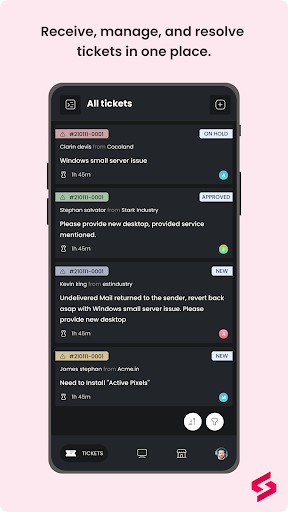 Android application SuperOps screenshort