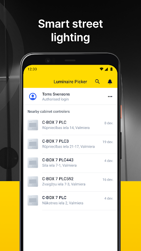 Luminaire Picker Screen 2