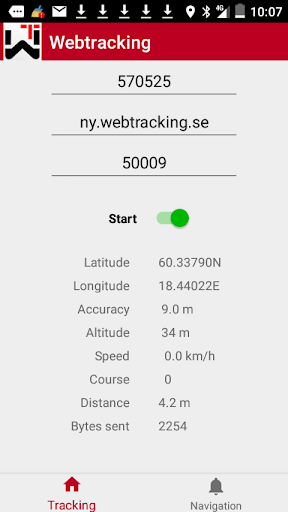 Webtracking Screen 2