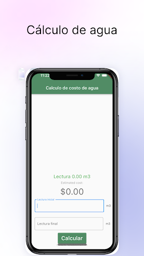 Android application Water bill calculation screenshort