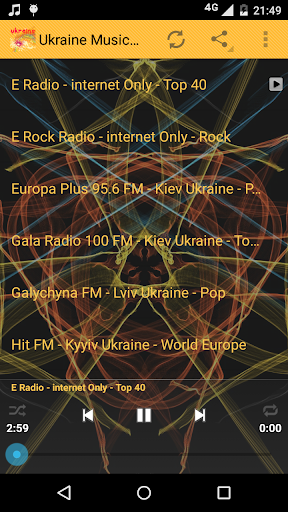 Android application Ukraine Music ONLINE screenshort