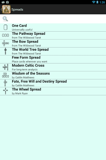 Screenshot of Wildwood Tarot