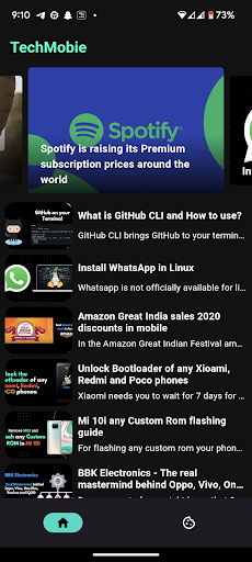 Android application TechMobie screenshort