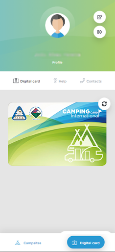 Android application Camping Card International screenshort