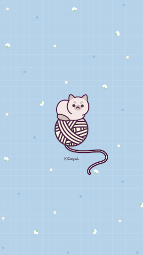 Android application 카카오톡 테마 - 샴 냥이 털실 screenshort