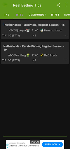 Accurate Soccer Predictions Screen 3