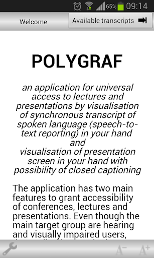 Android application Polygraf screenshort