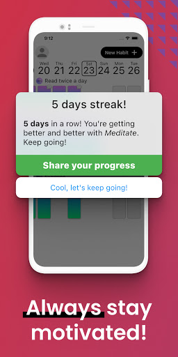 Habit Challenge: Achieve Goals Screenshot 2 - AppWisp.com