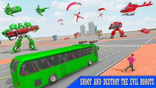 Army Bus Robot Car Game 3d 4