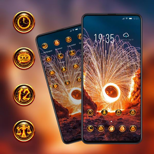 Spark theme  flame natural earth mountain light