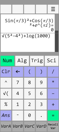 Android application Universal Calculator screenshort