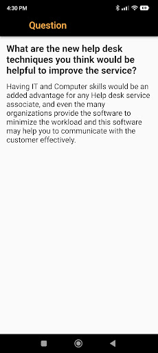 Help Desk Interview Question Screen 3
