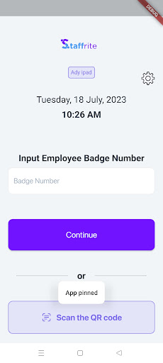 Android application Staffrite screenshort