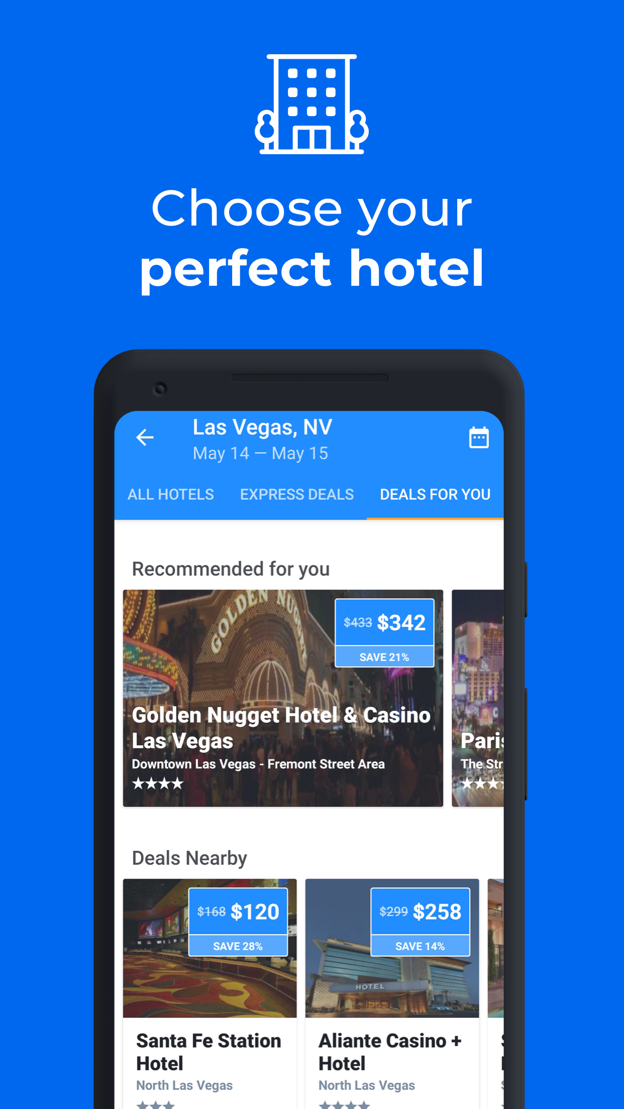 Android application Priceline: Hotel, Flight & Car screenshort