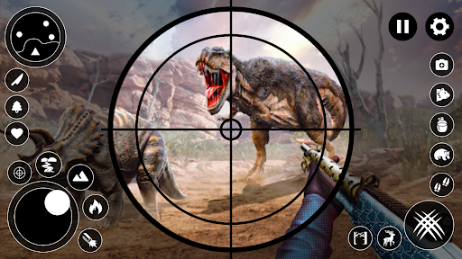 Android application Real Dinosaur Hunting Gun Game screenshort