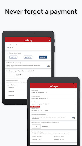 Screenshot of PaySimply