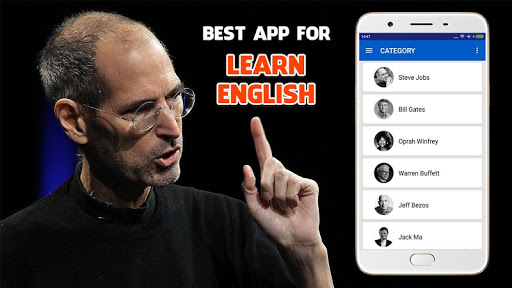 Android application Learn English with Famous Peop screenshort