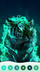 Tiger Malbuch Farbspiel