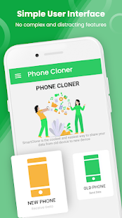 Smart Clone-Transfer alle Telefondaten. Bildschirmfoto