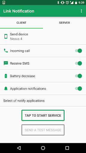 Android application Link Notification screenshort