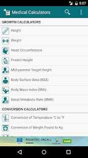 Medical Calculators Screenshot