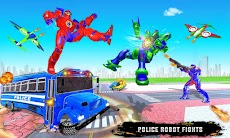 警察バス ロボットカーゲームのおすすめ画像2