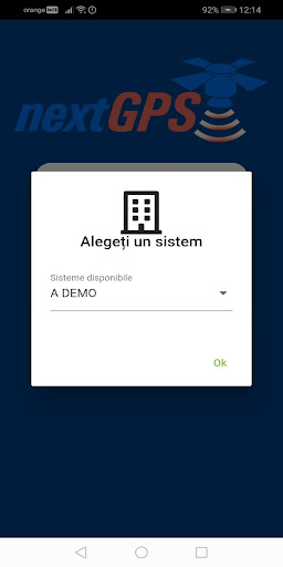 NextGps Mobile Application Screen 2