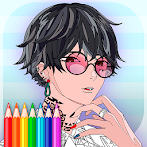Kawaii Anime Boy Coloring Book
