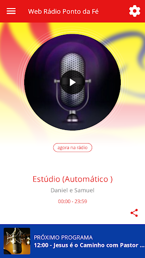 Android application Web Rádio Ponto da Fé screenshort