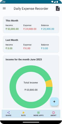 Android application Daily Expense Recorder screenshort