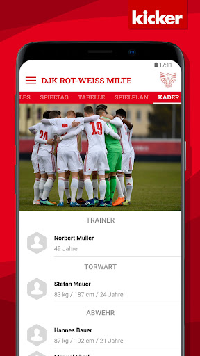 Android application DJK Milte 2 screenshort