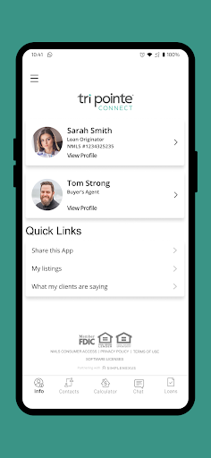 Android application Tri Pointe Connect screenshort