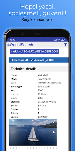 YachtSearch Tekne Bul Kirala Screen 2