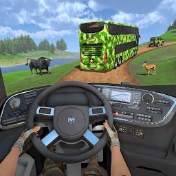 Army Bus Driving Games Sim 3D